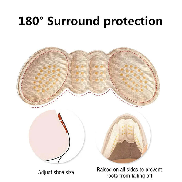 Self-Adhesive Heel Pads – Shoe Cushion Inserts for Perfect Fit, Universal Heel Pads for Sneakers, Flats & High Heels