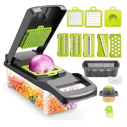 Multi-Blade Vegetable Cutter – All-in-One Kitchen Prep Tool– Effortless Chopping & Slicing
