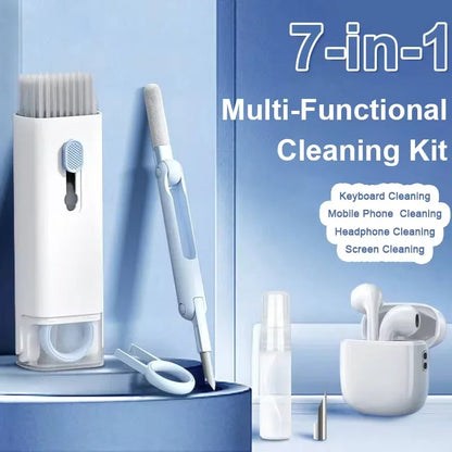 7-in-1 Precision Cleaning Tool for Keyboards, Screens & Headsets-New Tech Hygiene Kit