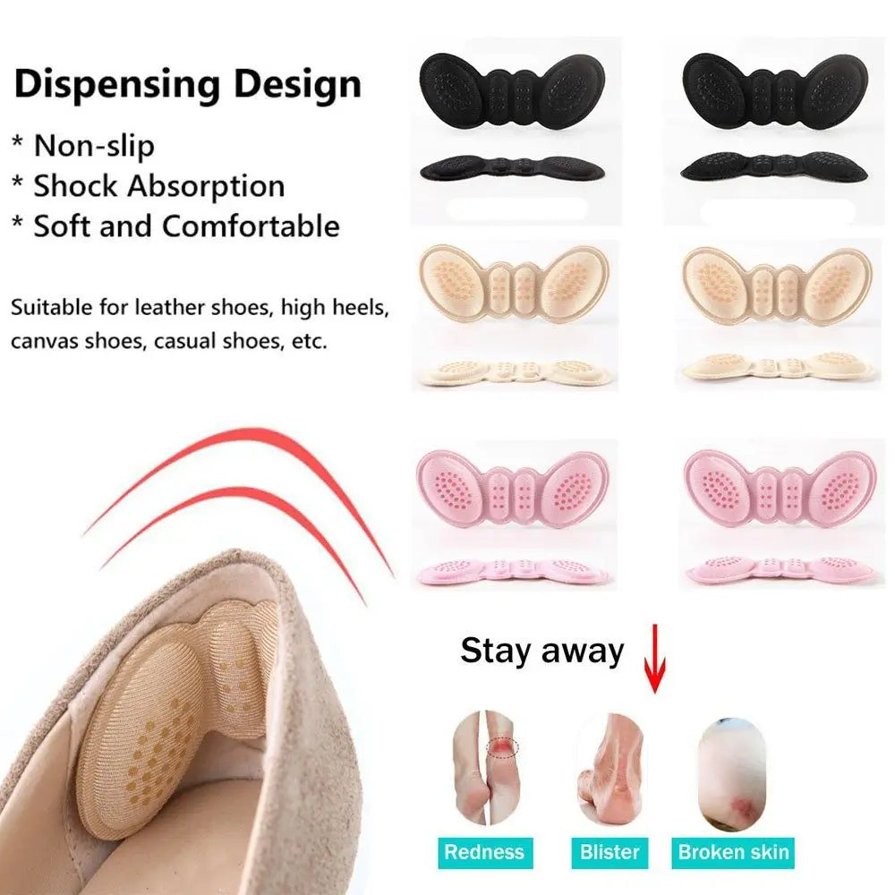 Self-Adhesive Heel Pads – Shoe Cushion Inserts for Perfect Fit, Universal Heel Pads for Sneakers, Flats & High Heels