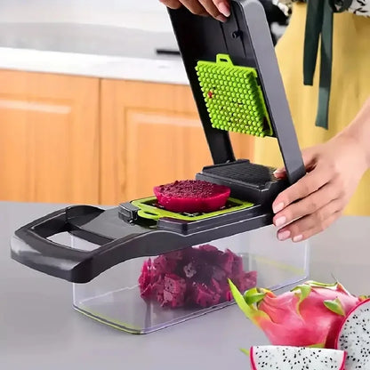 Multi-Blade Vegetable Cutter – All-in-One Kitchen Prep Tool– Effortless Chopping & Slicing
