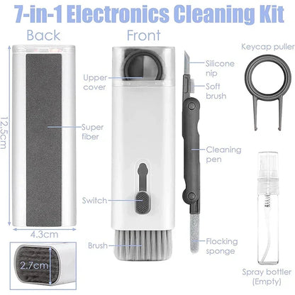 7-in-1 Precision Cleaning Tool for Keyboards, Screens & Headsets-New Tech Hygiene Kit