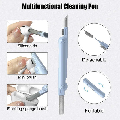 7-in-1 Precision Cleaning Tool for Keyboards, Screens & Headsets-New Tech Hygiene Kit
