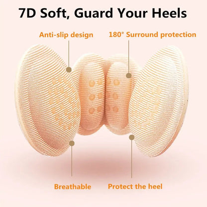 Self-Adhesive Heel Pads – Shoe Cushion Inserts for Perfect Fit, Universal Heel Pads for Sneakers, Flats & High Heels