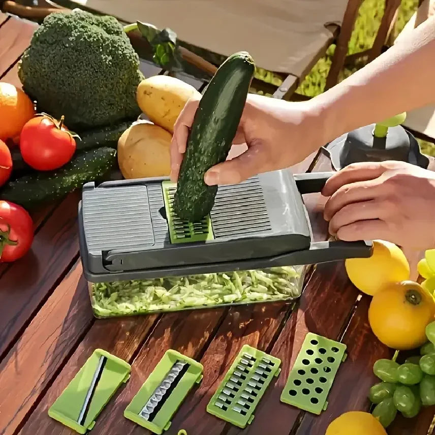 Multi-Blade Vegetable Cutter – All-in-One Kitchen Prep Tool– Effortless Chopping & Slicing