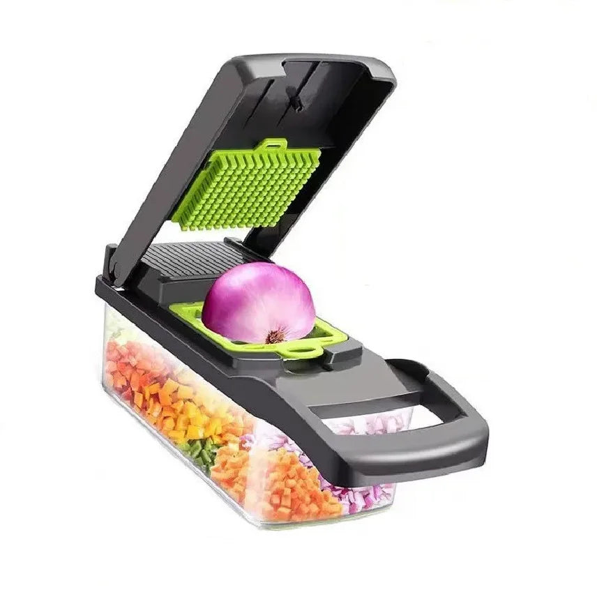 Multi-Blade Vegetable Cutter – All-in-One Kitchen Prep Tool– Effortless Chopping & Slicing